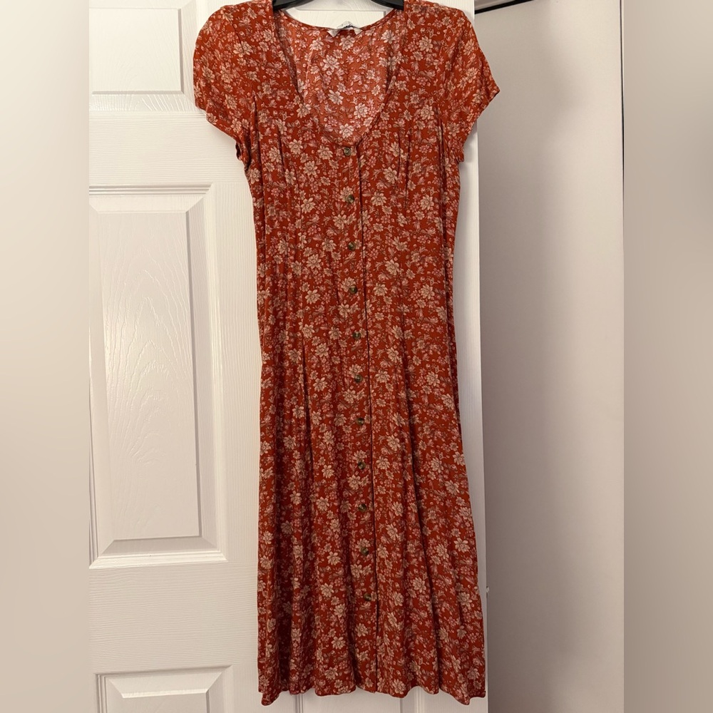 Floral burnt orange Dress